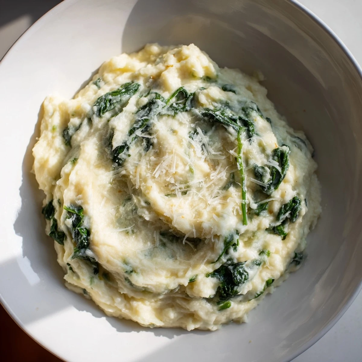 Creamy Spinach Parmesan Mash