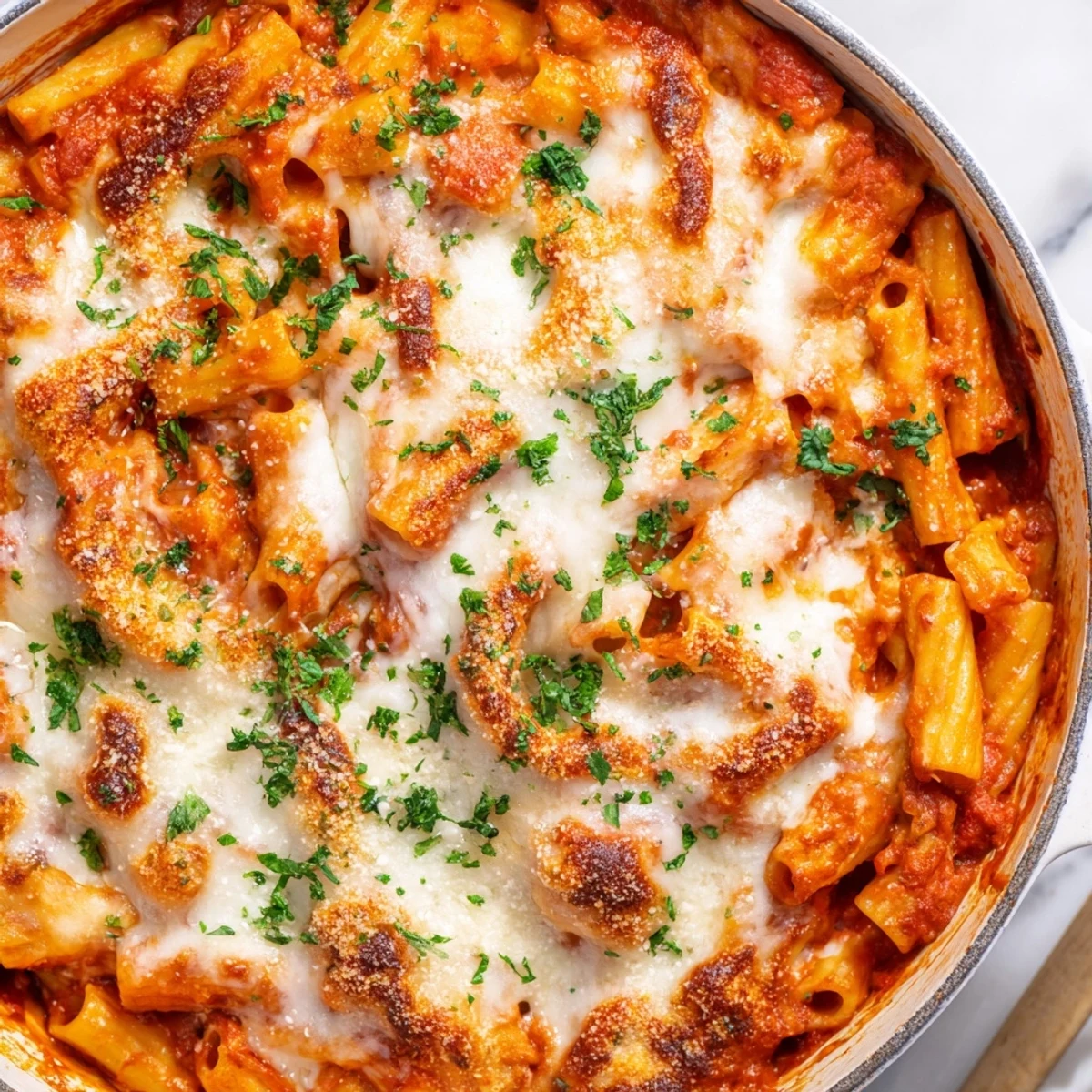 One-Dish Baked Ziti Cheeses