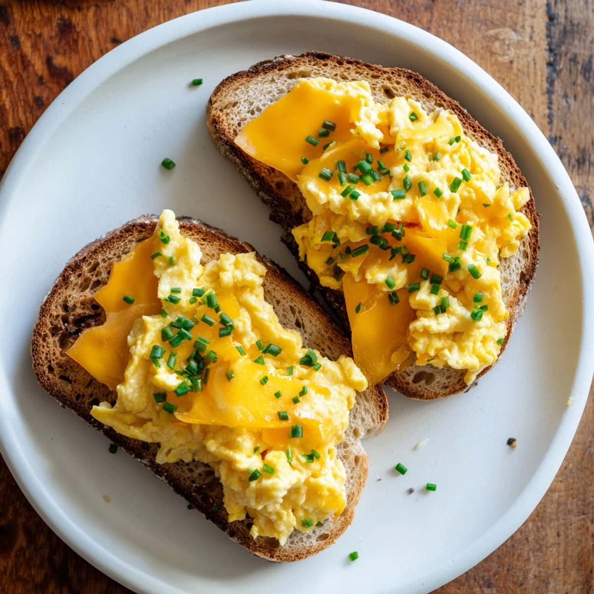 Fluffy, golden One-Pan Egg Breakfast Sandwich with melted cheese, ready for a quick and easy breakfast.