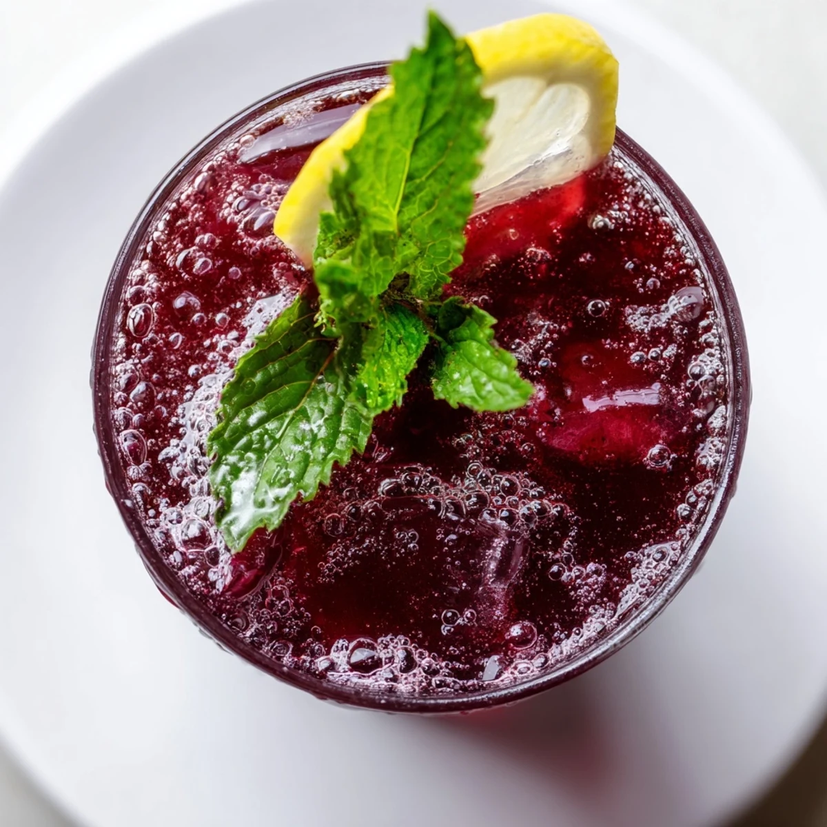 Refreshing Sleepy Girl Cherry Mocktail in a tall glass, perfect for a relaxing nightcap experience.