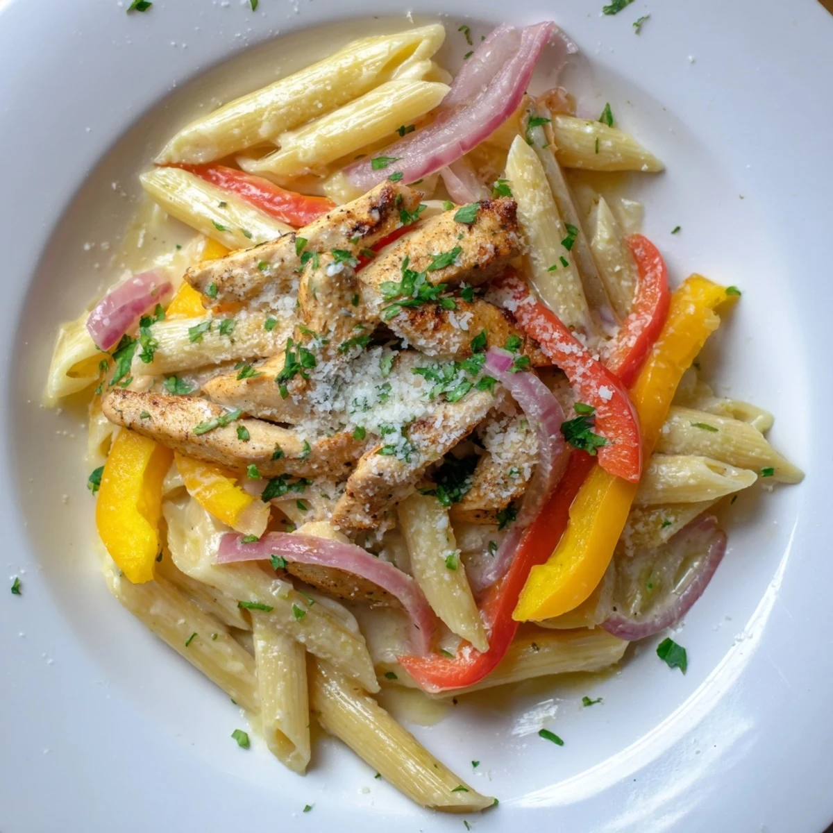 A steaming bowl of Cajun Chicken Pasta, featuring perfectly cooked chicken and a creamy, flavorful sauce.