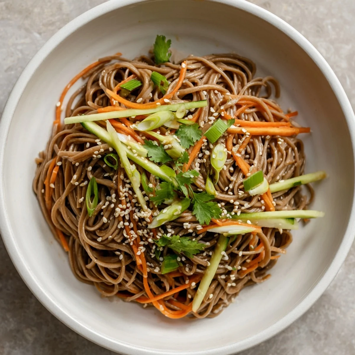 Chilled Noodle Lunch Cups feature vibrant vegetables and noodles, ready in chilled meal prep containers for a flavorful lunch.