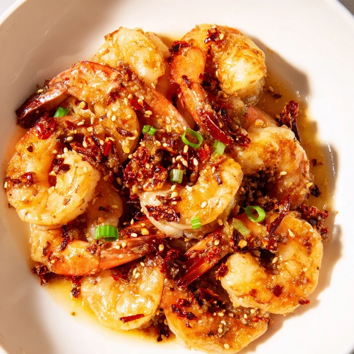 Look at these beautifully pan-seared Korean Garlic Butter Shrimp; imagine the sweet, savory aroma!