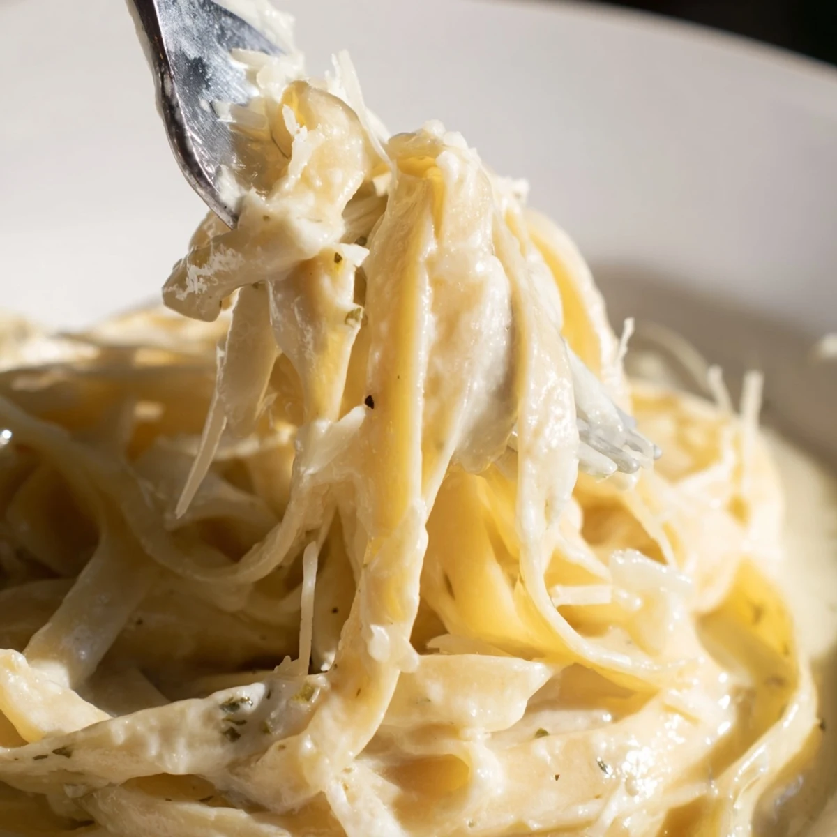 Roasted Garlic Cream Pasta served in a rustic bowl, garnished with parsley and extra Parmesan, perfect for a comforting vegetarian dinner.