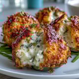 Perfectly bite-sized Cajun Crab Poppers served warm with lemon wedges for a zesty Southern appetizer.