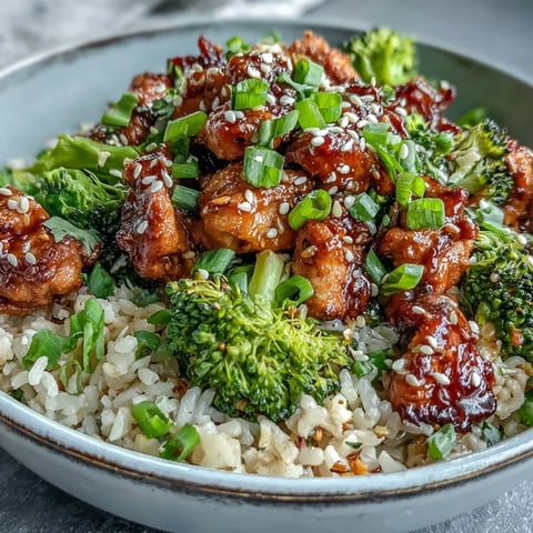 Fragrant ginger and garlic turkey glazed in fiery honey-sriracha sauce, served over brown rice with steamed broccoli and sesame seeds. 