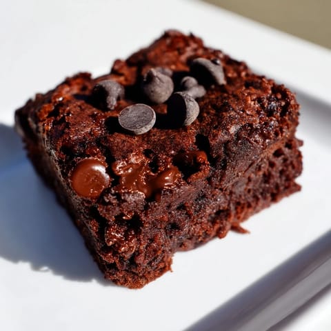 See a close-up of delicious Greek yogurt brownies, offering a rich chocolate taste and moist texture.