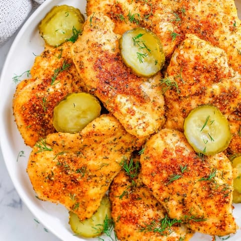 Tender, juicy Pickle Ranch Chicken, coated in fragrant spices, offering a delightful weeknight meal.