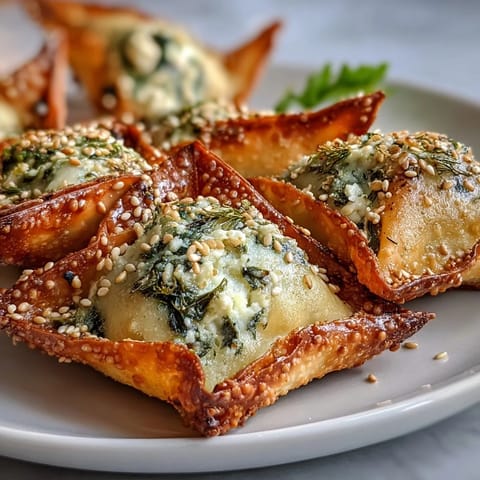 Savory Mediterranean Spinach and Feta Cheese Crisps on a serving platter, paired with a glass of white wine for an appetizer.