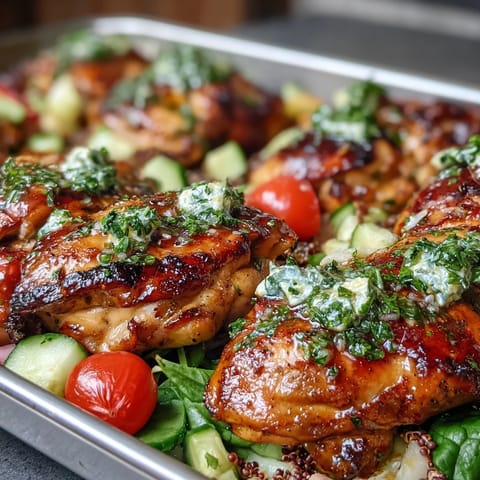 Lemon Vinaigrette Grilled Chicken Bowl