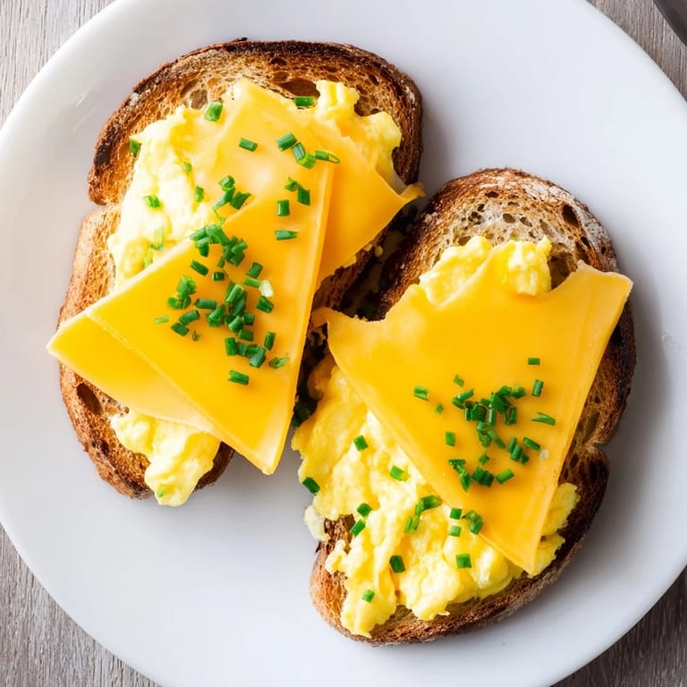 A close-up of a delectable One-Pan Egg Breakfast Sandwich, garnished and ready to be enjoyed as a vibrant brunch dish.