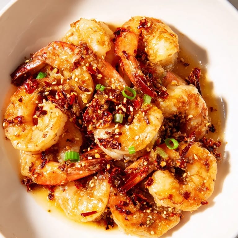 Look at these beautifully pan-seared Korean Garlic Butter Shrimp; imagine the sweet, savory aroma!