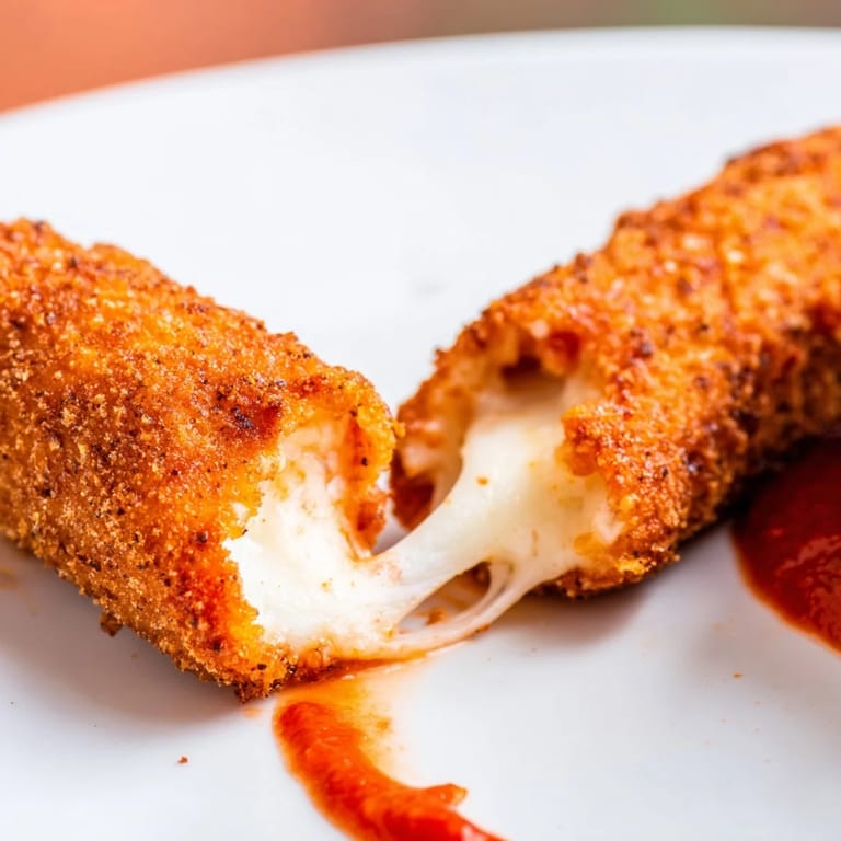 Air fryer mozzarella sticks arranged in a single layer, ready to be served as a quick vegetarian appetizer snack.