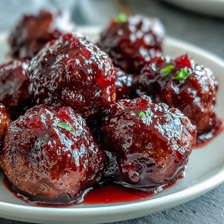 Fork-ready Grape Jelly and Chili Sauce Meatballs over egg noodles, making a delicious weeknight dinner.