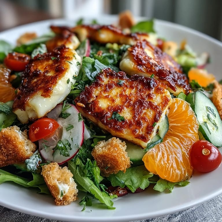 Crispy sourdough croutons and fresh greens tossed in a zesty sumac dressing.