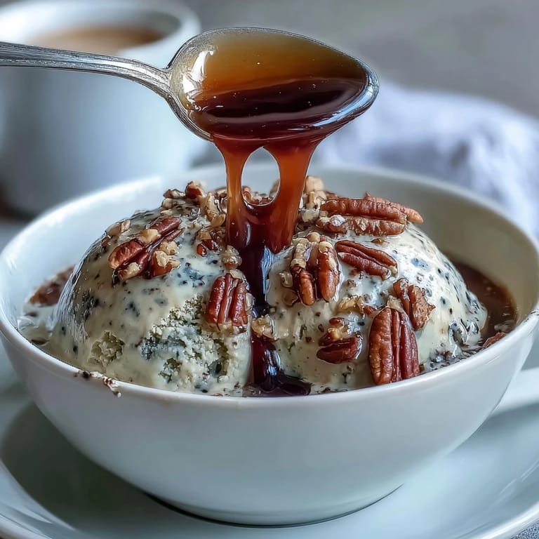 Two scoops of vanilla ice cream in glass cups waiting for hojicha. 