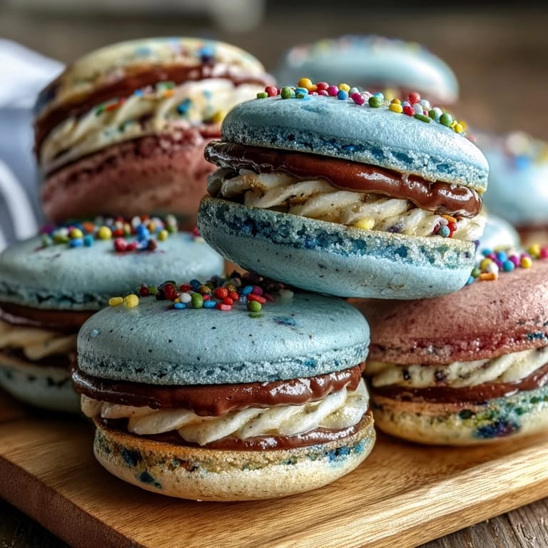 Soft, buttery sugar cookies with pastel swirls, topped with colorful sprinkles for a whimsical birthday treat.
