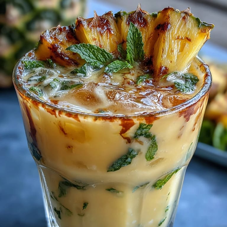 Tropical Pineapple Coconut Agua Fresca drink with creamy coconut milk, lime, and ice cubes in a clear pitcher.