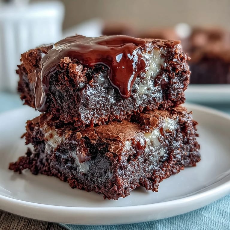 Fudgy tahini chocolate brownies with a rich, decadent chocolatey swirl topping.