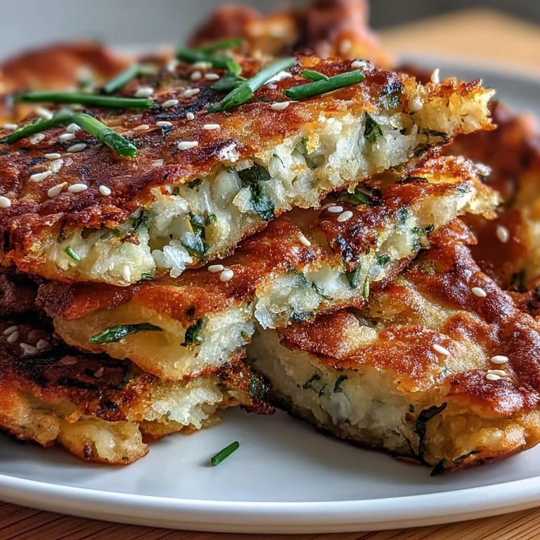 Crispy, savory Spring Onion Pancakes, bursting with fresh green onion flavor.